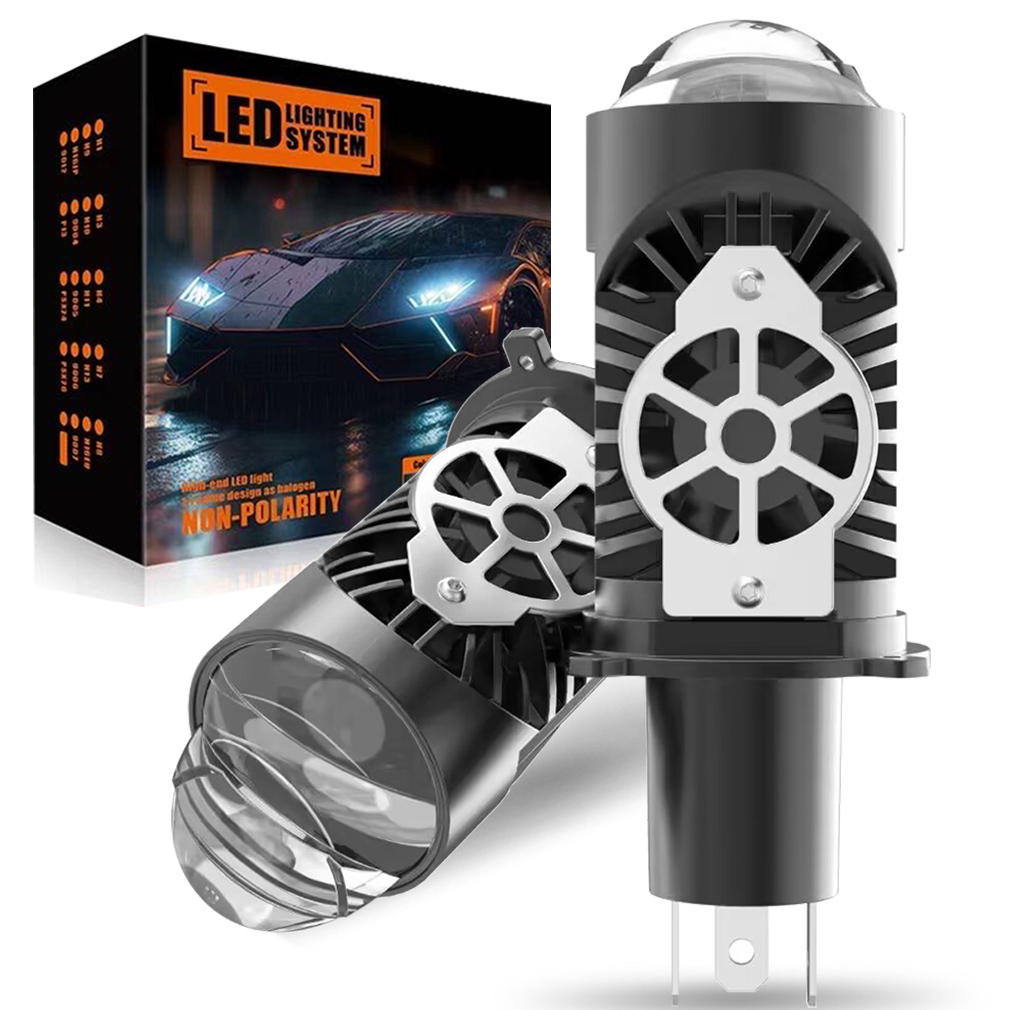 Universal Motorcycle Led Headlight Projector - H4 العارض عدسة LED سيارة المصابيح
