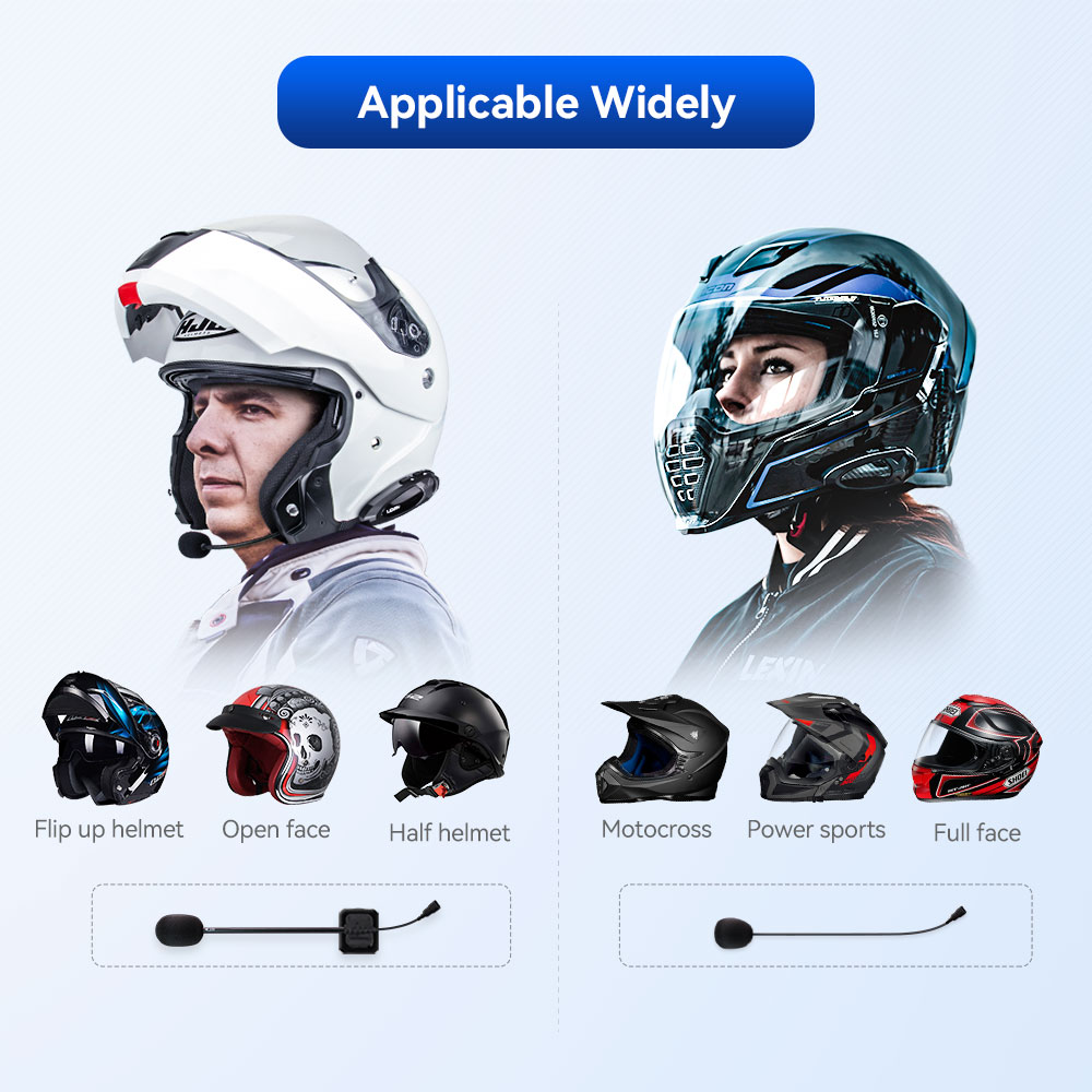LEXIN-G2 دراجة نارية سماعة رأس - مراجعة Full Face Motorcycle Helmet With Bluetooth وسعره