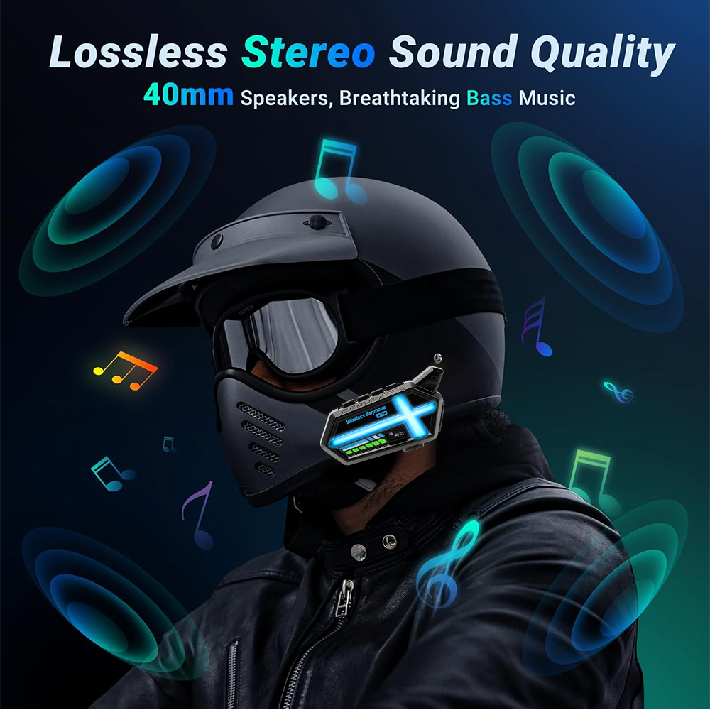 KEBIDUMEI BT26 سماعة خوذة سمّا - مراجعة Full Face Motorcycle Helmet With Bluetooth وسعره